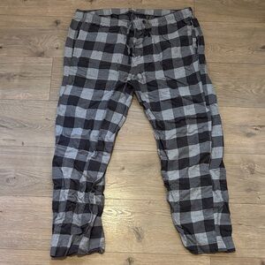 Men's Black and Gray Checkered Pants 100% cotton